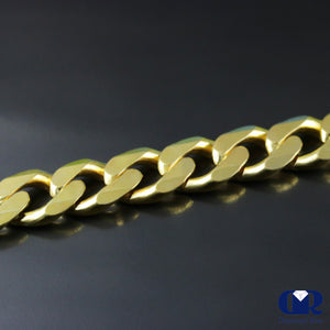 Men's Solid 14K Yellow Gold 12 mm Miami Cuban Chain Bracelet 8" - Diamond Rise Jewelry