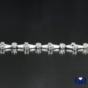 Round Cut Diamond In Diamond Shaped Bracelet 18K Gold - Diamond Rise Jewelry