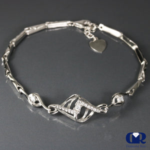 0.25 Carat Diamond Bracelet In 14K White Gold - Diamond Rise Jewelry
