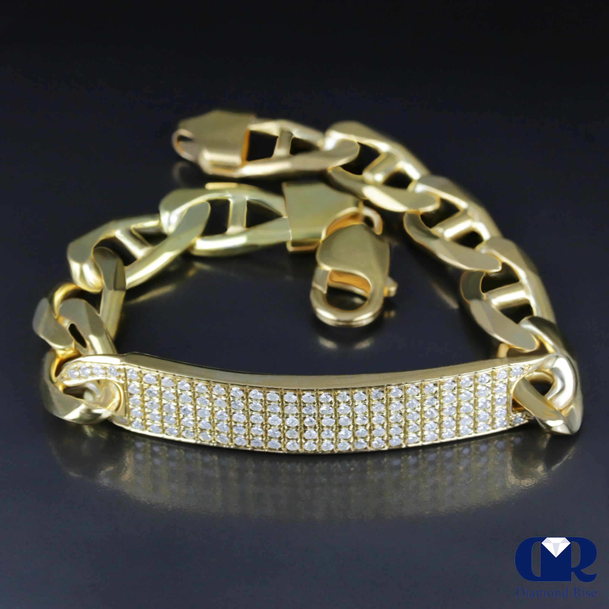 14K Gold Personalized Hebrew Nameplate Bracelet