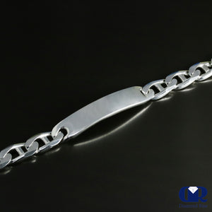 Men's 11 mm's Heavy Sterling Silver ID Mariner Link Bracelet 8.5" - Diamond Rise Jewelry
