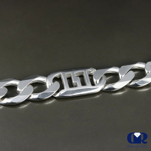 Men's 9.3 mm Sterling Silver Figaro Link Chain bracelet - Diamond Rise Jewelry