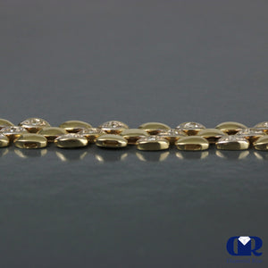 Women's Round Cut Diamond Bracelet In 14K Yellow Gold - Diamond Rise Jewelry