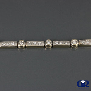 Women's 1.35 Carat Round Cut Diamond Tennis Bracelet In 18K White Gold - Diamond Rise Jewelry