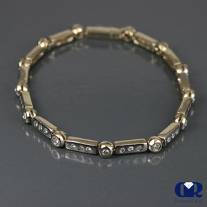 Women's 1.35 Carat Round Cut Diamond Tennis Bracelet In 18K White Gold - Diamond Rise Jewelry