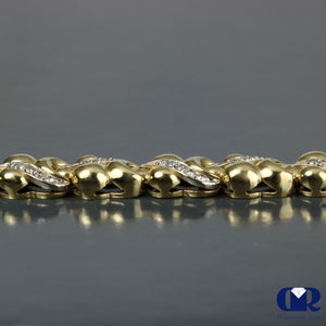 Women's Vintage Diamond Bracelet In 14K White And Yellow Gold - Diamond Rise Jewelry