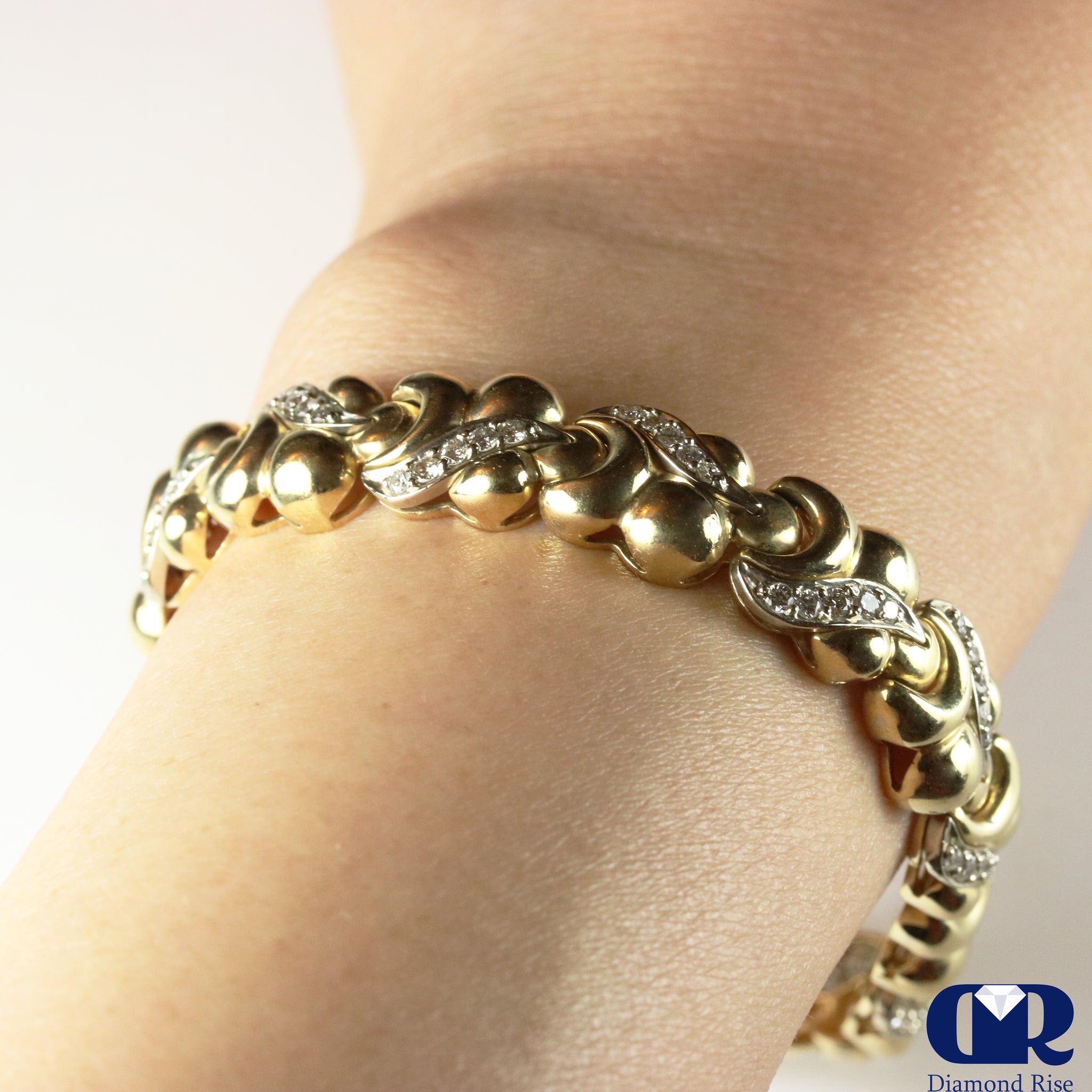 Best Women's Gold Diamond Chunky Chain Bracelet, Best Gold Diamond Chunky Chain  Bracelet for Women Gift, Mason & Madison Co.