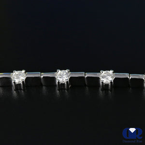 Women's 1.80 Carat Round Cut Diamond Tennis Bracelet In 14K White Gold - Diamond Rise Jewelry