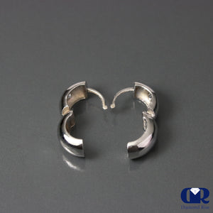0.16 Ct Diamond Huggie Hoop Earrings In 14K Gold - Diamond Rise Jewelry