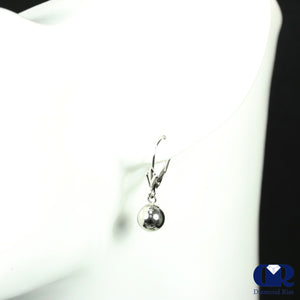 14K Gold Hollow Ball Hoop Drop Earrings - Diamond Rise Jewelry