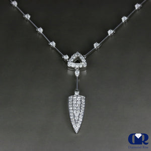 Diamond Necklace In 18K Gold Adjustable up to 19" - Diamond Rise Jewelry