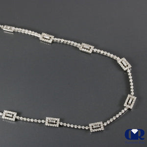 2.25 Carat Diamond Necklace 18K White Gold 16" - Diamond Rise Jewelry