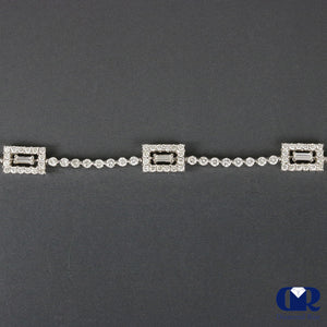 2.25 Carat Diamond Necklace 18K White Gold 16" - Diamond Rise Jewelry