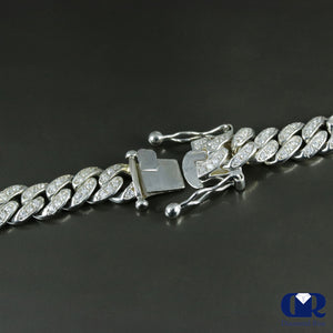 14K White Gold Diamond Miami Cuban Chain Necklace 22" 11 mm 17.65 Ct