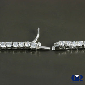 Men's 14.00 Carat Diamond Tennis Chain Necklace In 14K White Gold - Diamond Rise Jewelry