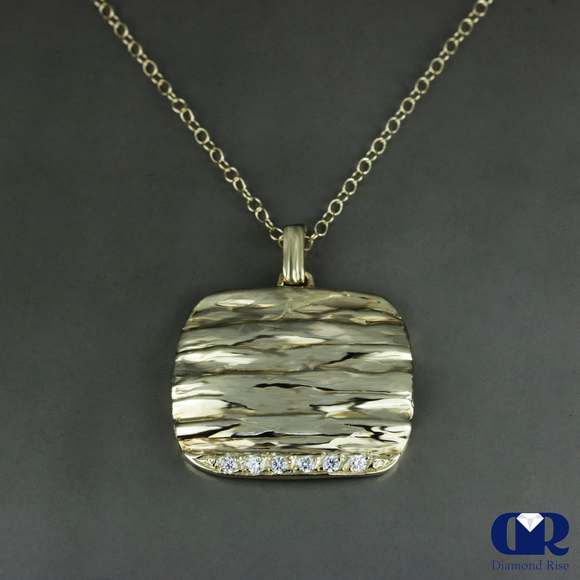 Custom Handmade Diamond Pendant In 10K Gold - Diamond Rise Jewelry