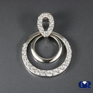 1.05 Carat Double Loop Pendant Necklace 14K Gold - Diamond Rise Jewelry