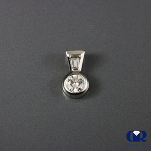 0.48 Carat Round Cut Diamond Pendant Necklace 16" Chain - Diamond Rise Jewelry
