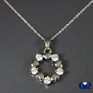 Unique Diamond Pendant Necklace In 14K Gold With 16" Chain - Diamond Rise Jewelry