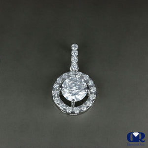 2.46 Carat Round Cut Diamond Pendant Necklace In 14K Gold - Diamond Rise Jewelry