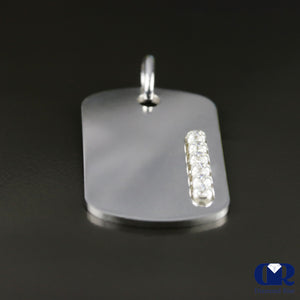 Men's Dog Tag Diamond Pendants In Solid Sterling Sliver - Diamond Rise Jewelry