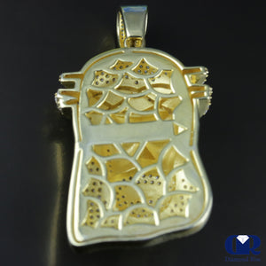 Crown of Thorns Jesus Diamond 14K Yellow Gold Pendant - Diamond Rise Jewelry