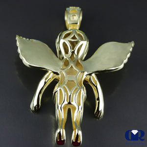 Diamond Angel Pendant In 10K Gold - Diamond Rise Jewelry