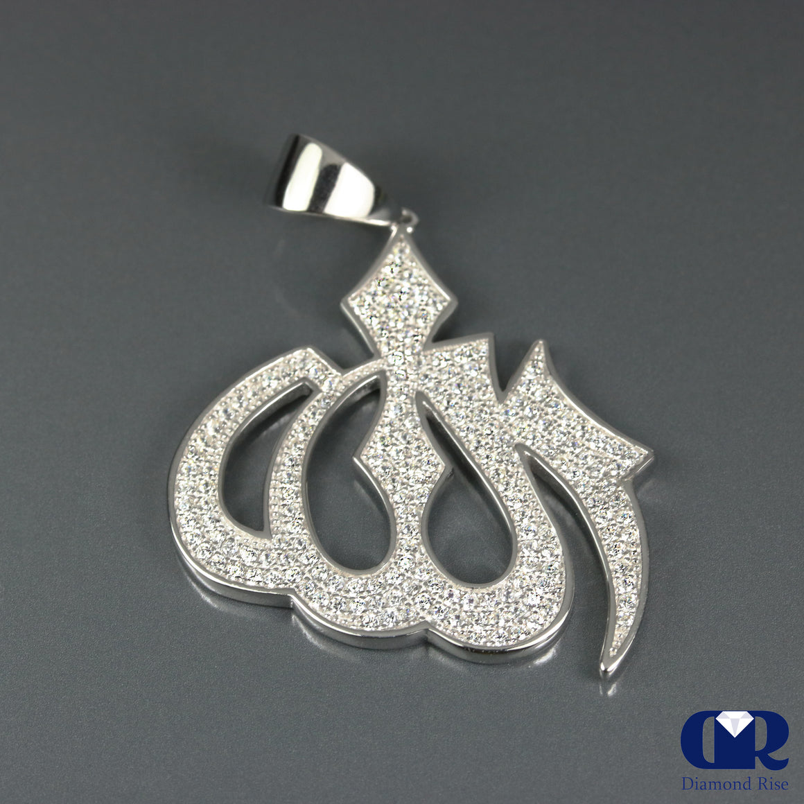 14K Gold Diamond Arabic Script Allah Charm Pendant - Diamond Rise Jewelry