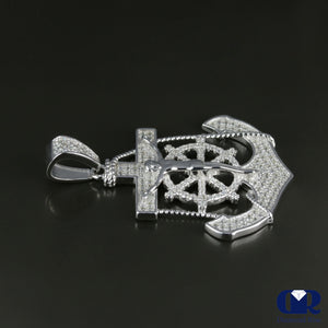 Diamond 14K Gold Anchor Charm Pendant - Diamond Rise Jewelry