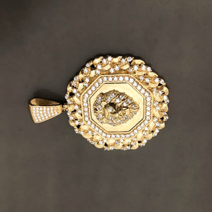 1.65 Carat Diamond Lion Head Pendant Necklace 14K Gold - Diamond Rise Jewelry