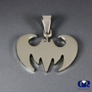 Solid 14K White Gold Bat Pendant Necklace - Diamond Rise Jewelry