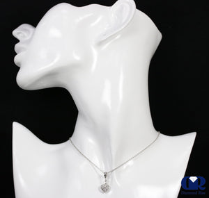 0.25 Carat Diamond Heart Shape Pendant Necklace 14K White Gold With Chain - Diamond Rise Jewelry