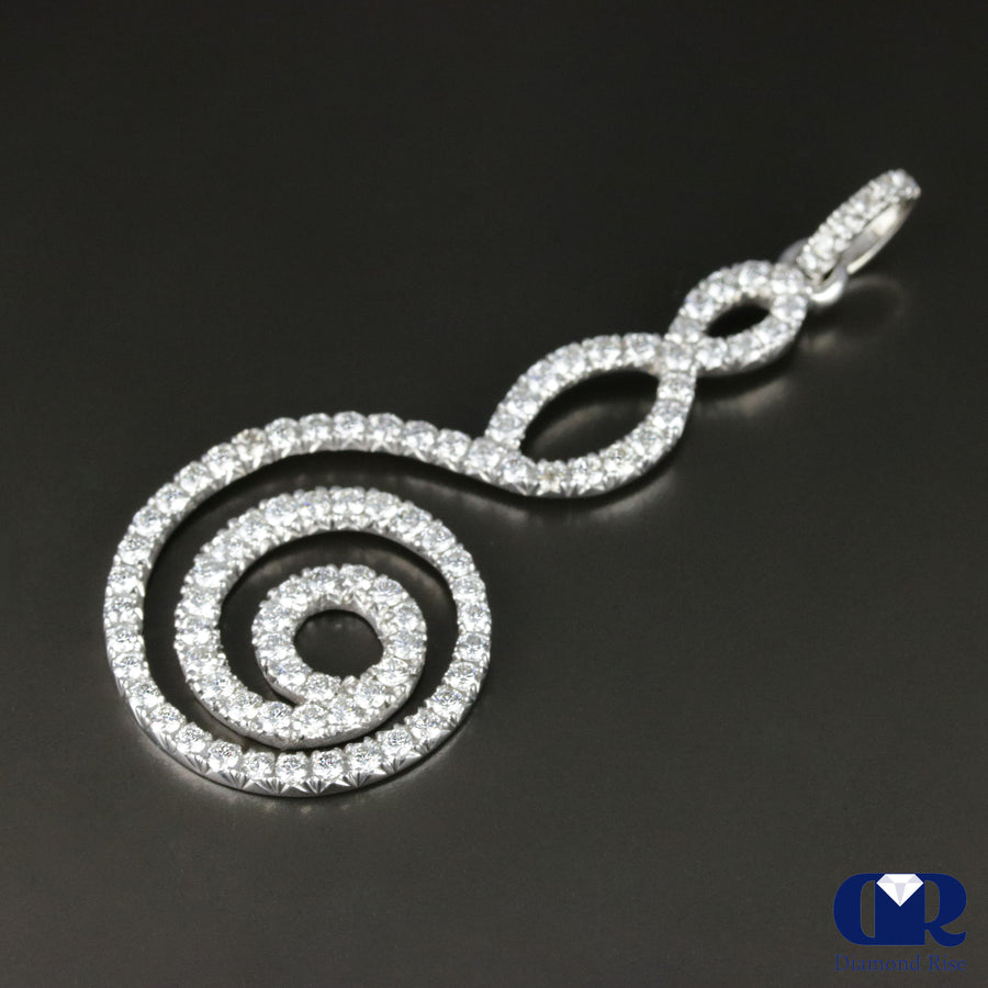 Women's 3.35 Carat Diamond Pendant Necklace In 14K Gold - Diamond Rise Jewelry