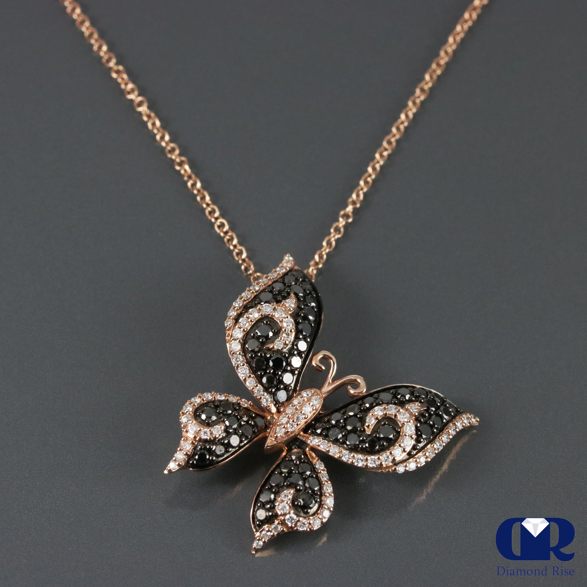 Bassano Jewelry | Diamond Triple Butterfly Necklace