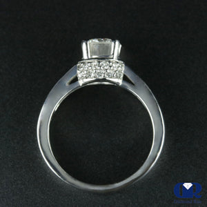 1.27 Round Cut Diamond Solitaire Engagement Ring In 14K White Gold - Diamond Rise Jewelry