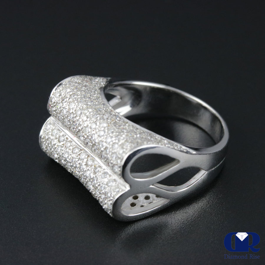 Women's Diamond Anniversary Ring Wedding Band In 18K White Gold - Diamond Rise Jewelry