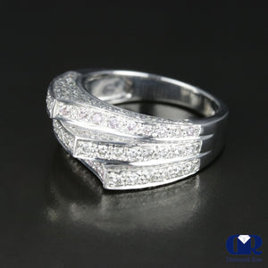 Women's Diamond Wedding Band Anniversary Ring In 14K White Gold - Diamond Rise Jewelry