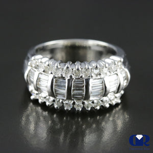 Women's Diamond Right Hand Ring Cocktail Ring In 14K White Gold - Diamond Rise Jewelry