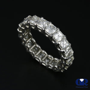 Women's Asscher Cut Diamond Eternity Wedding Anniversary Ring In Platinum - Diamond Rise Jewelry