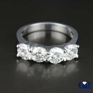 Women's 4 Stone Diamond Wedding Band Anniversary Ring 14K Gold - Diamond Rise Jewelry
