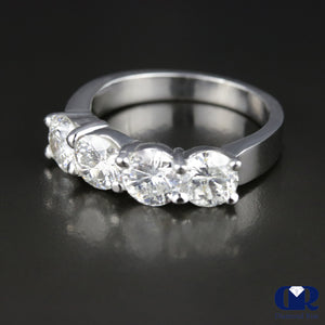 Women's 4 Stone Diamond Wedding Band Anniversary Ring 14K Gold - Diamond Rise Jewelry
