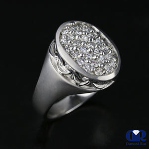 Women's Vintage Style Diamond Cocktail Ring & Right Hand Ring In 14K White Gold - Diamond Rise Jewelry