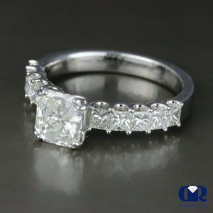 2.00 Carat Radiant Cut Diamond Engagement Ring In 18K White Gold - Diamond Rise Jewelry