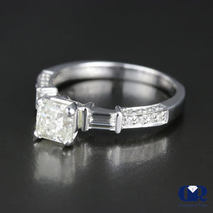 1.68 Carat Radiant Cut Diamond Engagement Ring In 18K White Gold - Diamond Rise Jewelry
