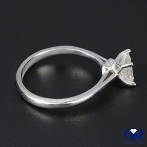 1.05 Carat Princess Cut Diamond solitaire Engagement Ring In 14K White Gold - Diamond Rise Jewelry