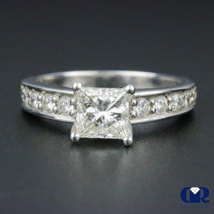 1.66 Carat Princess Cut Diamond Engagement Ring In Platinum - Diamond Rise Jewelry