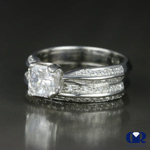 1.81 Carat Radiant Cut Diamond Engagement Ring Set In Platinum - Diamond Rise Jewelry