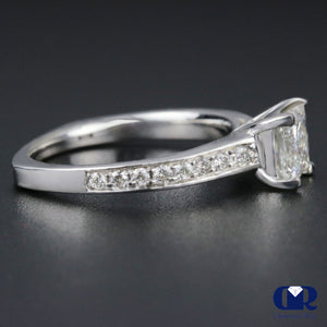 1.41 Carat Princess Cut Diamond Engagement Ring In 14K White Gold - Diamond Rise Jewelry