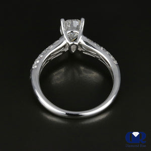 Natural 1.64 Ct Pear Shape Diamond Engagement Ring 18K White Gold