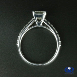 1.55 Carat Princess Cut Diamond Engagement Ring In 14K White Gold - Diamond Rise Jewelry